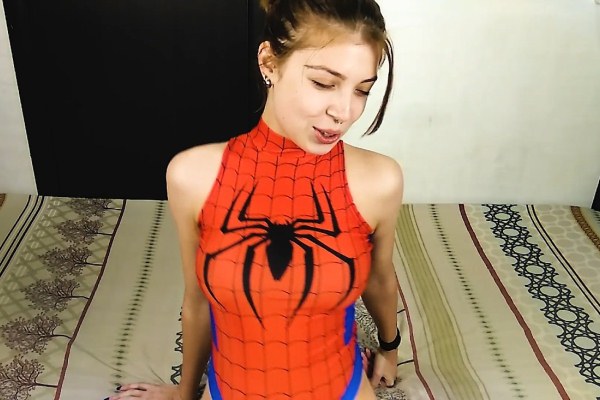 Mihanika69 - Crempie Spider-girl Gets Cum On Her Pussy Cosplay Spider-girl