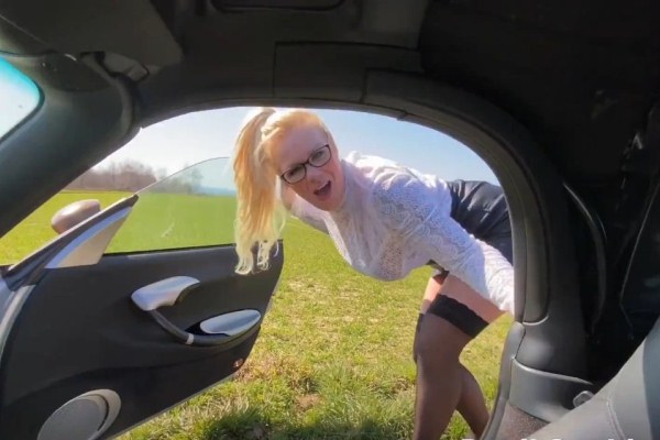 Steffi Blond - Slut in the Car - Fill My Glasses with Cum