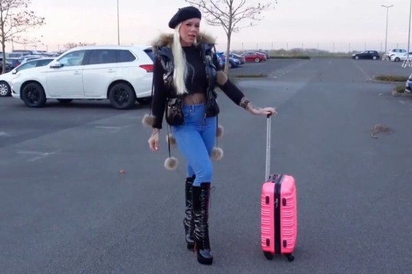 SteffiBlond - Public Fuck in the Parking Lot Before Flight Departure