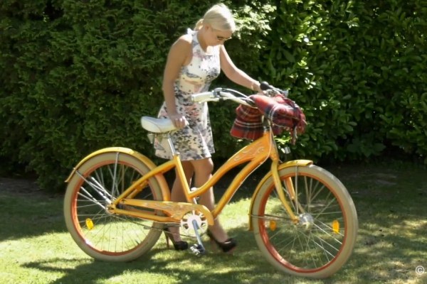 Lena Nitro - Bike tour with threesome