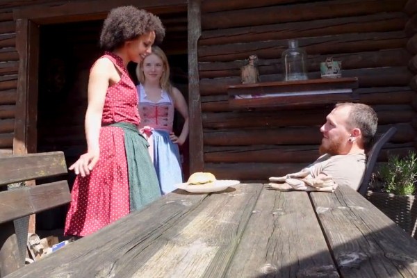 Liya-Amalia - BREAKFAST WITH TWO HOLES - Whores prepare a delicious lunch for the caretaker