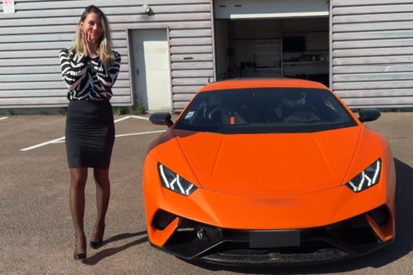 Polly - Extreme ride in a racing car and a big dick
