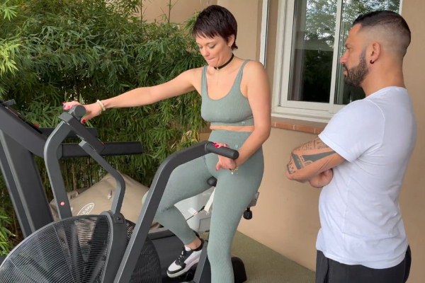Frenchwoman Angel fucks her personal trainer