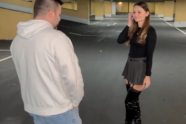 Mona Mystery - Ass Fucking in the Middle of a Public Parking Lot