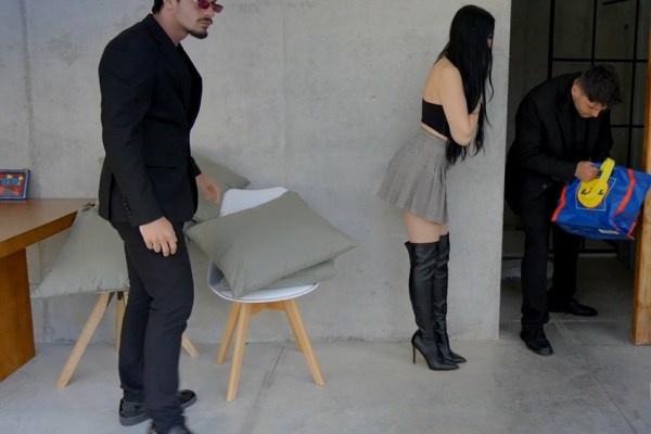 Clea Gaultier - Search and Double Vaginal Penetration in High Boots