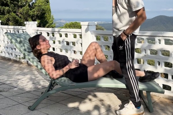 Lorenzo and Violeta - sex with a friend on a large terrace