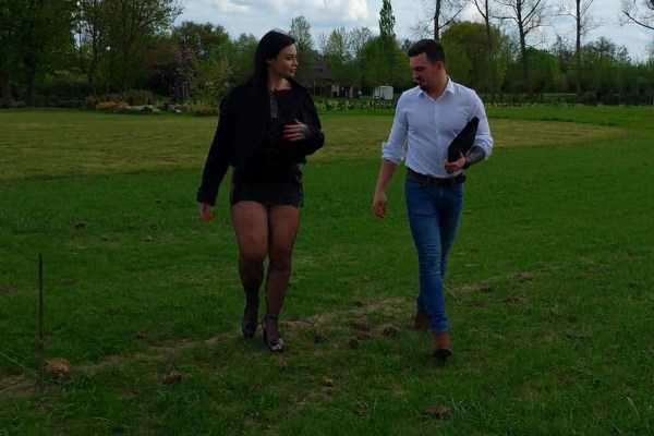 Sexy Alina - Sex in a Field with a Real Estate Agent