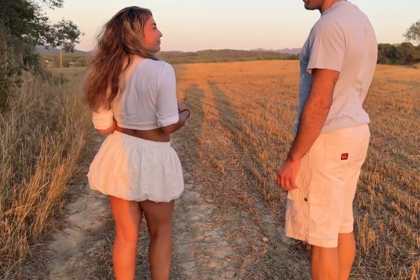 Frenchwoman Kenza persuades a man to try her pussy